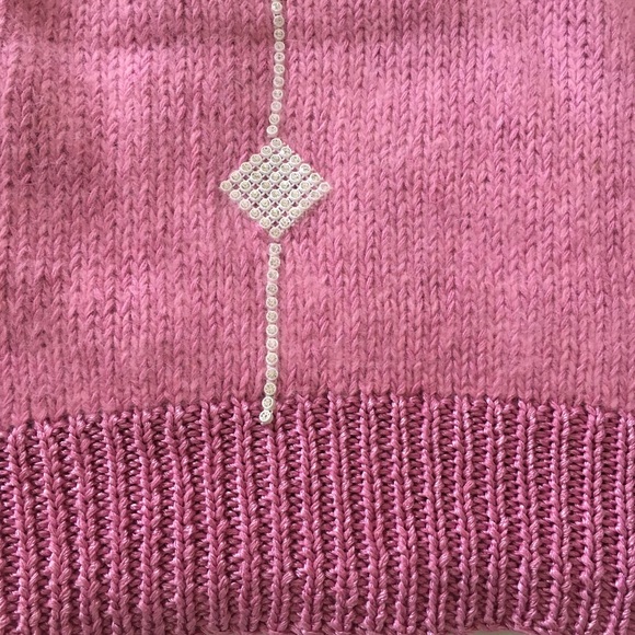 Vintage rhinestone angora sweater - Picture 3 of 6